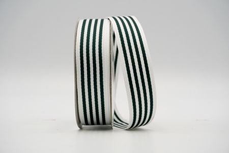 Dark Green Stripes Grosgrain with Classic Lines Ribbon_K1748-5003